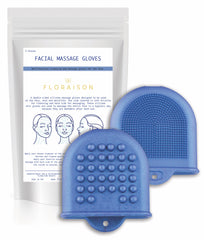 Facial Massage Gloves / Brushes - Metallic Blue Edition