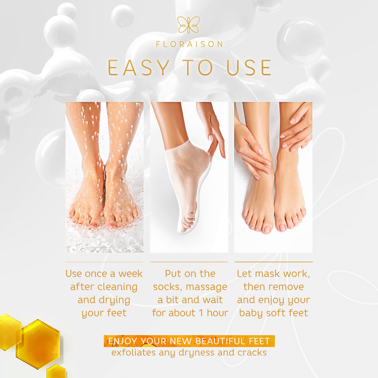 FOOT PEEL MASK HONEY
